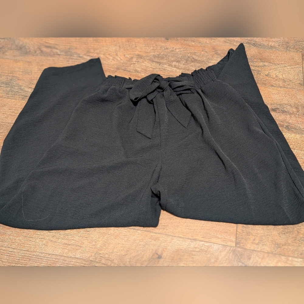 Elegant Black Wide Leg Women's Pants